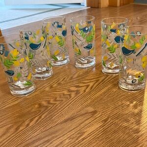 Dansk Vibrant Floral plastic Tumblers - Set of 6